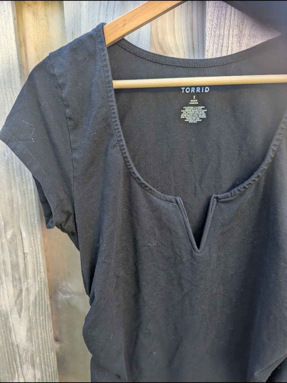 Torrid Black Short Sleeve Top - Picture 2 of 4